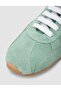 Monamae 100% Genuine Leather Green Suede Lace-Up Women's Sneaker - 7