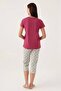 Flower Purple Women's Capri Suit - 5