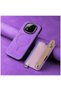 Xiaomi Redmi Note 14 Pro Plus 5g Compatible Case M-Safe 2in1 Best Leather Case with Card Holder Purple