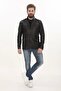 Men's Classic and Modern Derimont Genuine Lambskin Jacket Black Handmade Men's Coat - 4