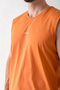 Men's Crew Neck John Borners Printed Sleeveless T-Shirt Orange - 2752 - 6