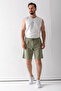 Men's Adjustable Waist Double Pocket Shorts Khaki - 9239 - 4