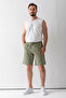 Men's Adjustable Waist Double Pocket Shorts Khaki - 9239 - 2