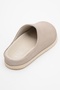 Space Beige Suede Genuine Leather Closed Front Women's Slippers - 5