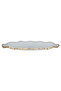 Dessert Plate Glass with Golden Rim Alsaif Gallery, 36x15x2.8 cm, Small Oval - Transparent