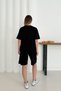 Women's Black Modal Fabric Short Sleeve Basic Shorts Suit - 9