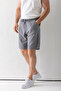 Men's Adjustable Waist Double Pocket Shorts Gray - 9239
