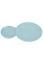 Porcelain Serving Plate Divided Into Two Sections, Alsaif Gallery, 20x13 cm, Round- Green