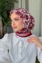 نيسا وشاح ناعم باللون الأحمر - 4