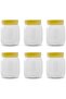 Plastic Storage Jars with Yellow Lids, Bottle Jar Promo,1000ml,Storage Box For Kitchen,Kitch