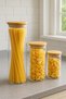 3-Piece Borosilicate Glass Vacuum Jar with Wooden Lid – 1000-900-700ml - 3