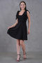 New Season Lycra Crepe Fabric Straps Tieable Strapless Neckline Flared Cut Women's Dress 2030 - 6