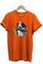 Hunting Hunting Dog and Duck Printed 100% Cotton Regular Fit Crew Neck Premium Orange T-Shirt