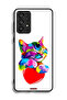 Samsung Galaxy A73 5G Protective Case Cover Colourful Kitten