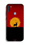 Samsung Galaxy A11 Protective Case Cover Deer And Moon Artwork