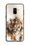 غطاء حماية لهاتف Samsung Galaxy A8 Plus (2018) بتصميم فن تجريدي من جلد الفهد