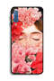 Samsung Galaxy A7 (2018) Protective Case Cover Girl Face Hide In Flowers Art