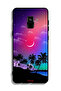غطاء حماية لهاتف Samsung Galaxy A8 Plus (2018) بتصميم فن القمر في الليل