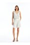Women's Shorts with Elastic Waist Striped Linen Blend