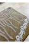White Floral Patterned Border Tulle Fabric - Width 135 cm - for Wedding Dress, Engagement and Custom Designs - 3