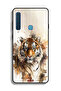 غطاء حماية لهاتف Samsung Galaxy A9 (2018) بتصميم فن تجريدي من جلد الفهد