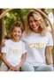Mother-Daughter Flowers Printed Combination T-Shirt (Single Product, Add 2 Pieces to the Cart for Combination)