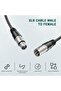 XLR Microphone Cable 10 ft, XLR Male to Female, 3-Pin, Black - L9 - 2