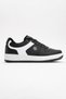 Lace-Up Men's Sports Shoes Black White - 2