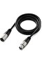 XLR Microphone Cable 10 ft, XLR Male to Female, 3-Pin, Black - L9
