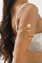 Gold Color Spiral Detail Single Stone Arm Accessory (Diameter: 9cm) - 2