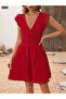 Stylish and Comfortable Women's Dress – Double Breasted Collar, Elastic Waist, Aerobin - 4
