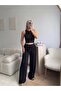 Halter Ribbed Double Set - Black - 4