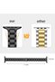 Apple Watch 38mm 40mm 41mm 42mm | Thin Stainless Steel Watch Band | Rose Gold - 3
