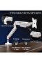 ETHU Single Monitor Arm, Gas-Spring Full-Motion Mount for 13–32 inch Monitors up to 9 kg, White - 3