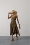 Shilsee Women's Basic Long Dress with Straps Khaki