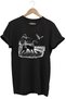 Hunting Themed Bird Hunting and Hunting Dog Printed 100% Cotton Regular Fit Black T-Shirt