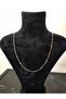 Mini Brass Model Gold (Yellow) Shiny Shiny Anti-Stain Necklace - 5