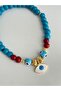 Evil eye glass basement necklace glass bead necklace
