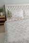 Iris Embroidered Cotton Satin Double 6 Piece Duvet Cover Set