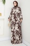 Dilşen Buttoned Woven Viscose Dress 1562 - Brown - 5