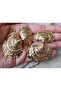 Gold Color Mussel Dangle Zra Steel Earrings - 3