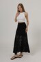 Elegant Lace Detailed Waist Elastic Long Skirt - 2