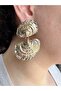 Gold Color Mussel Dangle Zra Steel Earrings