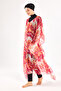 Single Pareo over Uv Protection Swimwear Kaftan 1704 Fuchsia - 2