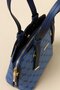 Monogrammed tote bag with metal detailing - navy blue - 4