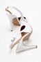 Women's Stiletto Shoes White Patent Leather - 4