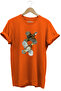 Hunting Hunter Cuckoo Birds Design 100% Cotton Regular Fit Orange T-Shirt