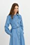 Front Buttoned Jeans Denim Dress Ice - 6