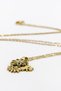 Stainless Steel Gold Colored Shiny Stone Pearlescent Flower Clover Steel Necklace, Gift Necklace (60 cm) - 7
