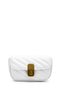 Lock Detailed Faux Leather Women's Crossbody Bag Sheldon White